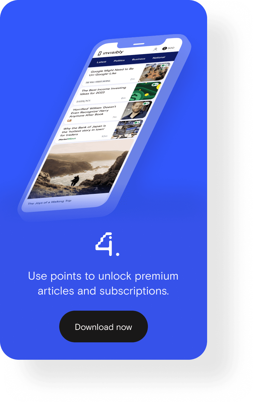 4. Use points to unlock premium articles and subscriptions.