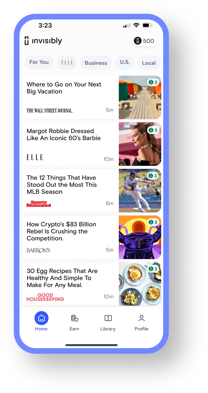 Invisibly News Feed UI