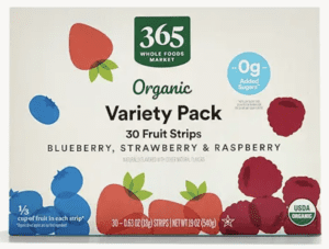 365 Whole Foods Fruit Strips