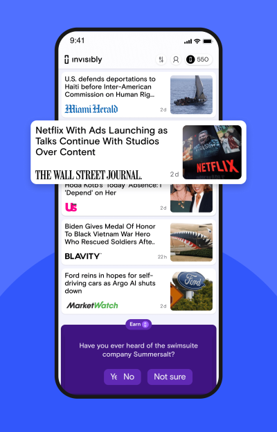 Invisibly app Feed